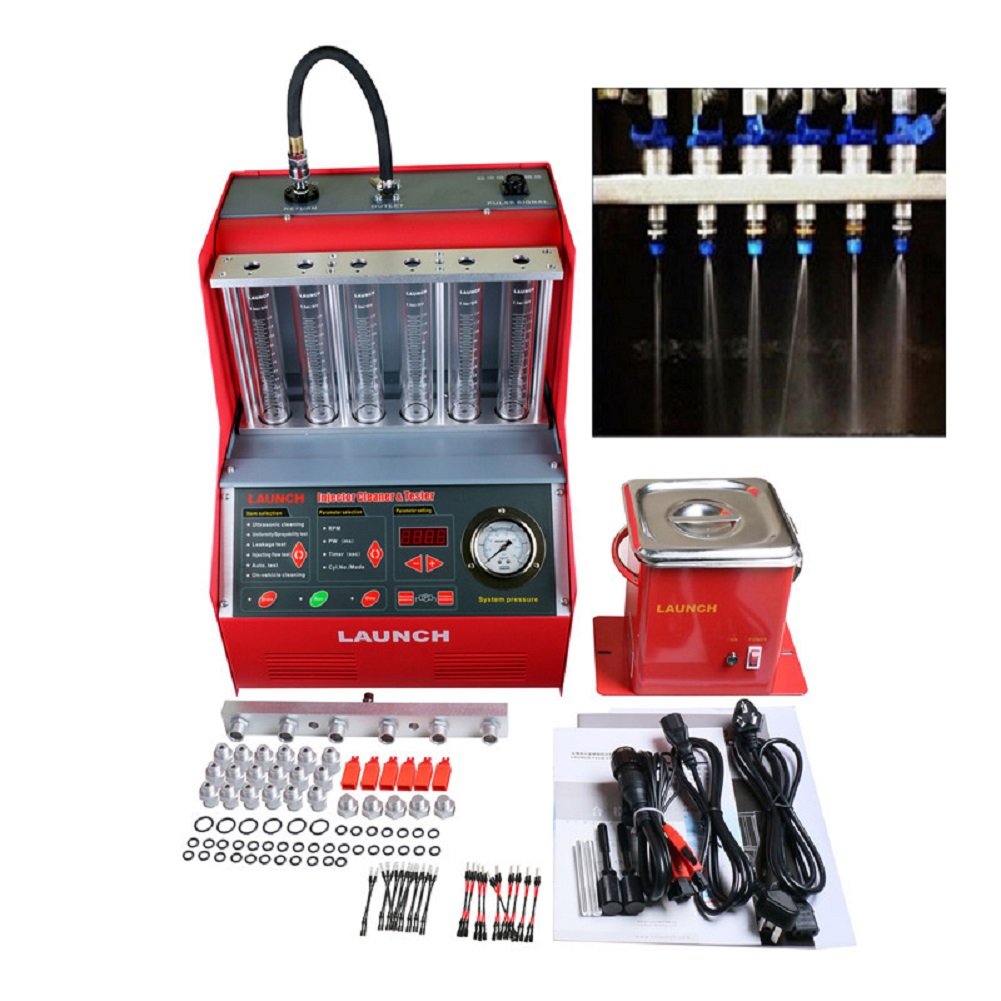 Autool Launch CNC602A Fuel Injector Cleaner & Tester Kit with 110V Transformer - Professional Automotive Diagnostic Tool for Engine Maintenance & Performance Tuning