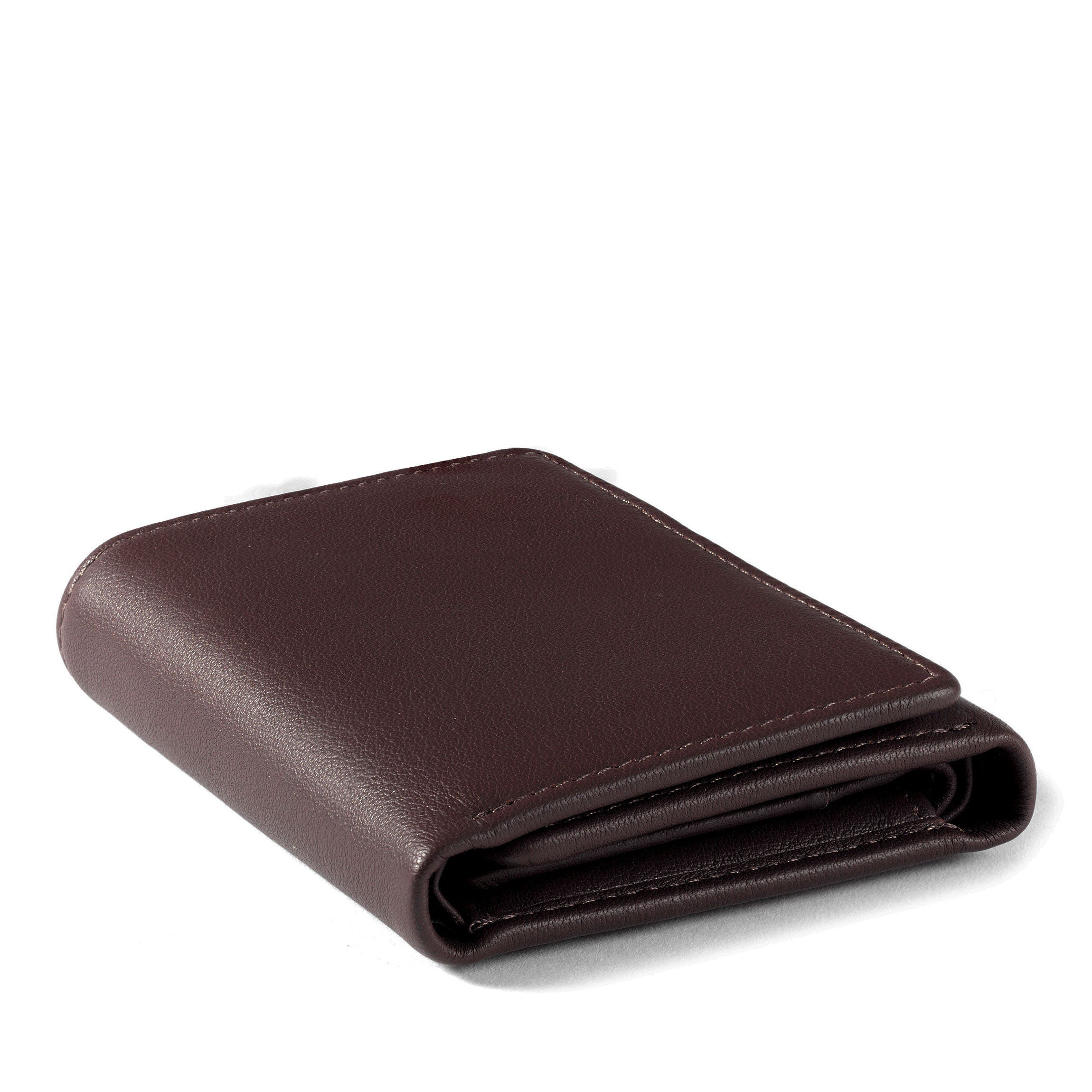 Premium RFID Blocking Trifold Wallet with Card Slots - Genuine Leather Brown Wallet for Men - Ideal for Travel, Business & Everyday Use