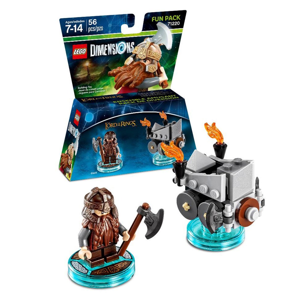 LEGO Dimensions Lord of The Rings Gimli Fun Pack - Warner Home Video - Action Adventure Game for Kids & Collectors - Perfect for Playtime & Display