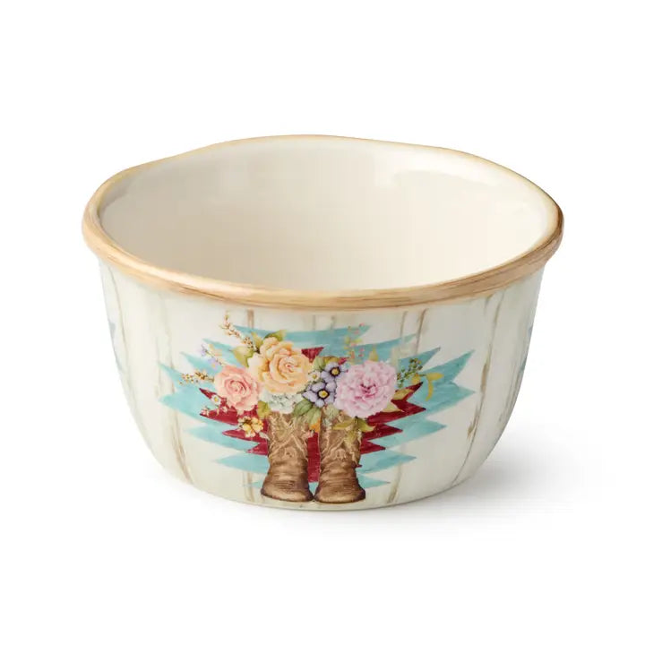 Floral Farm Ice Cream Bowls - Ceramic Dessert Dishes for Gelato, Pudding & Fruit - Perfect for Parties, Picnics & Home Decor