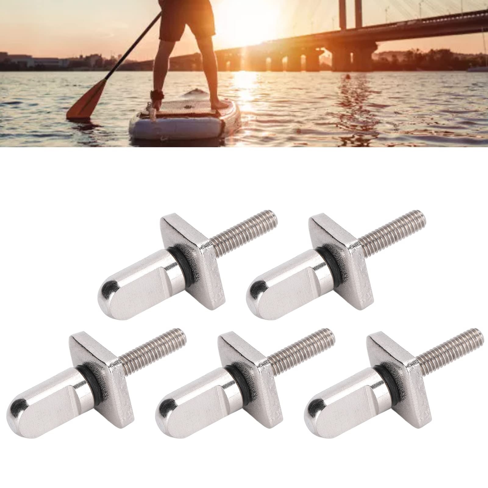 Stainless Steel Surfing Screws - Rustproof Fin Screws for Surfboard & Paddle Board | Portable Waterproof Screws for Surfing, SUP & Water Sports Accessories
