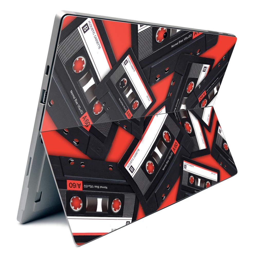 MightySkins Vinyl Skin Decal for Microsoft Surface Pro 7 - Mix Tape Design | Protective & Durable Wrap Cover | Easy to Apply & Remove | Made in USA | Perfect for Work, School & Travel Protection