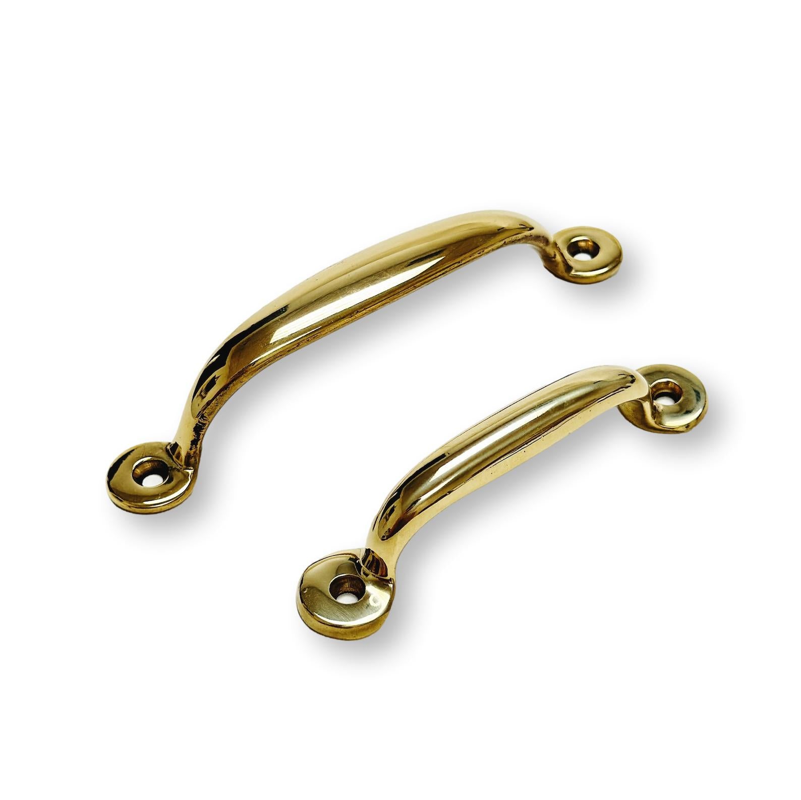 Vintage Unlacquered Brass Everly Screen Door & Drawer Pulls - Classic Cabinet Hardware for Kitchen, Bathroom & Furniture (Set of 10) - Perfect for Farmhouse, Cottage & Traditional Home Decor