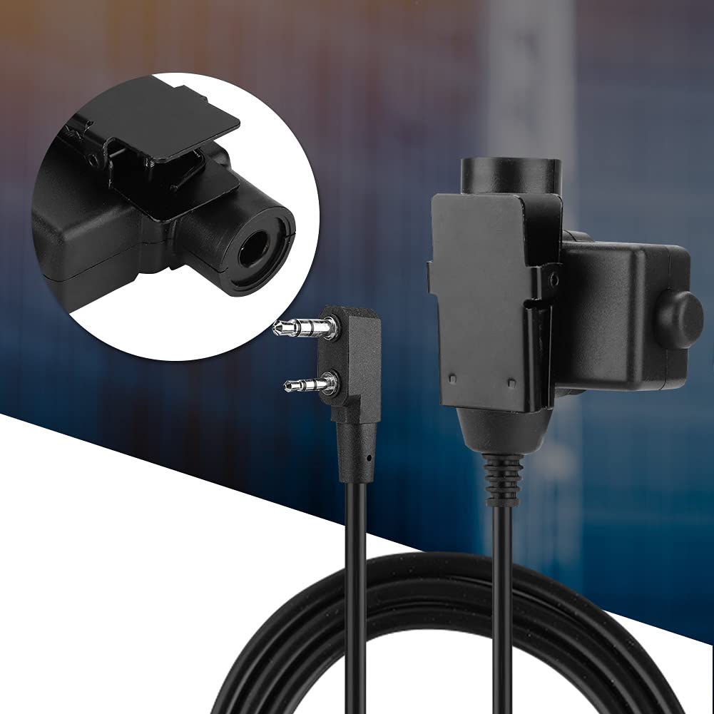 MUNEFE 5R Interface Adapter Cable for U94 P Noise Cancelling Tactical Headsets - Compatible with Military, Aviation, and Communication Headsets - Durable and Reliable for Outdoor, Field, and Professional Use