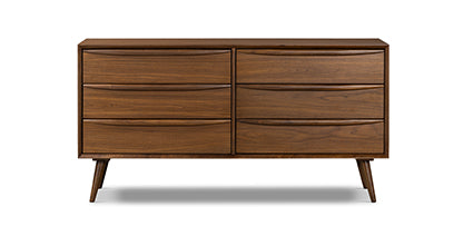 Cura 6 Drawer Dresser - Modern Wooden Chest of Drawers for Bedroom Storage & Organization | Perfect for Clothes, Linens, and Accessories