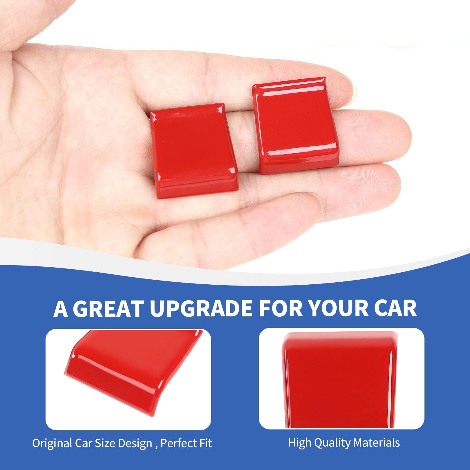 JL Window Switch Cover - Red Center Console Window Lift Switch Button Trim Compatible with 2018-2023 Jeep Wrangler JL JLU & Gladiator JT | Interior Accessories Upgrade for Enhanced Style & Protection | Perfect for Off-Roading & Daily Driving