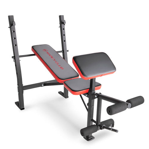 Marcy Standard Weight Bench MKB 4873 - Adjustable Home Gym Equipment for Strength Training & Workouts - Perfect for Home Fitness, Bodybuilding & CrossFit