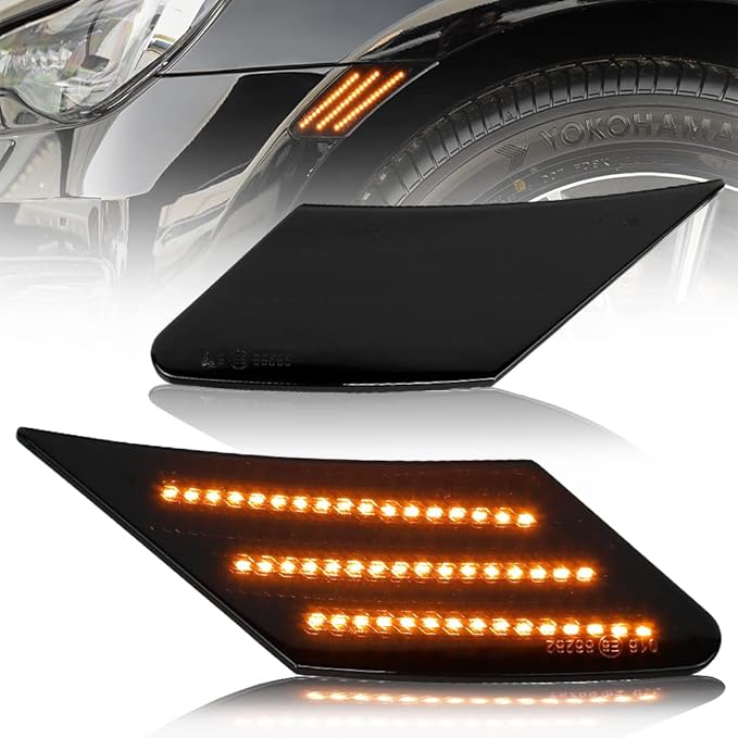 2017-2020 Toyota 86/GT86 & 2013-2020 Subaru BRZ LED Side Marker Lights - Dark Smoke Turn Signal Lights for Enhanced Visibility & Style - Perfect for Night Driving & Car Customization