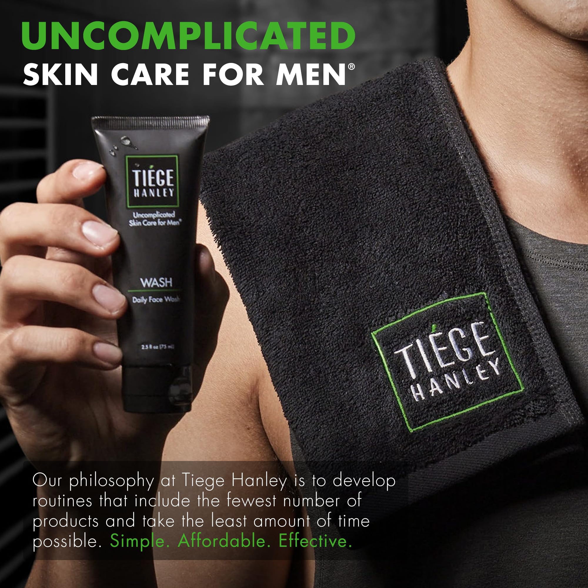 Tiege Hanley Men’s Anti-Aging Skin Care Set - Level 5 System with Face Wash, Scrub, Moisturizer, Eye Cream, Serum & Clay Mask | Complete Rejuvenation Routine for Younger Looking Skin | Perfect for Daily Skincare & Nighttime Routine