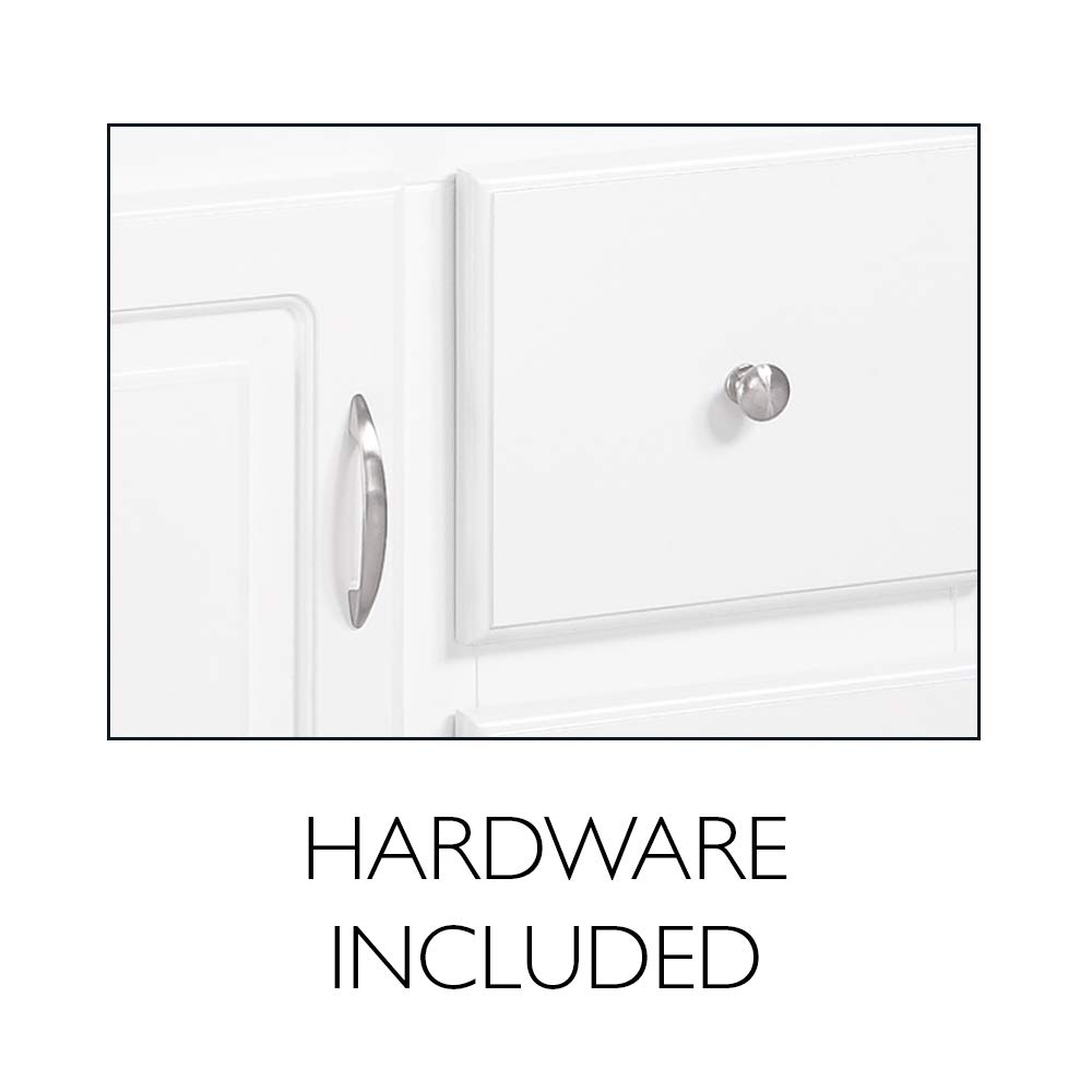 Design House 31-Inch Bathroom Vanity with Ivory Swirl Top – White Ready-to-Assemble Sink Cabinet for Small Bathrooms & Powder Rooms (Model 591222) – Perfect for Modern Homes, Apartments & Guest Baths