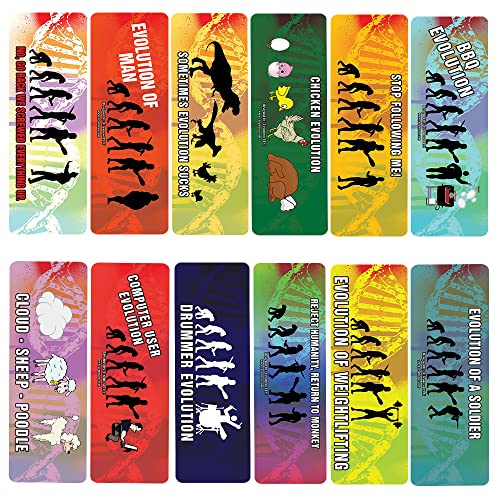 Funny Evolution Bookmarks (2-sets X 6 Cards)