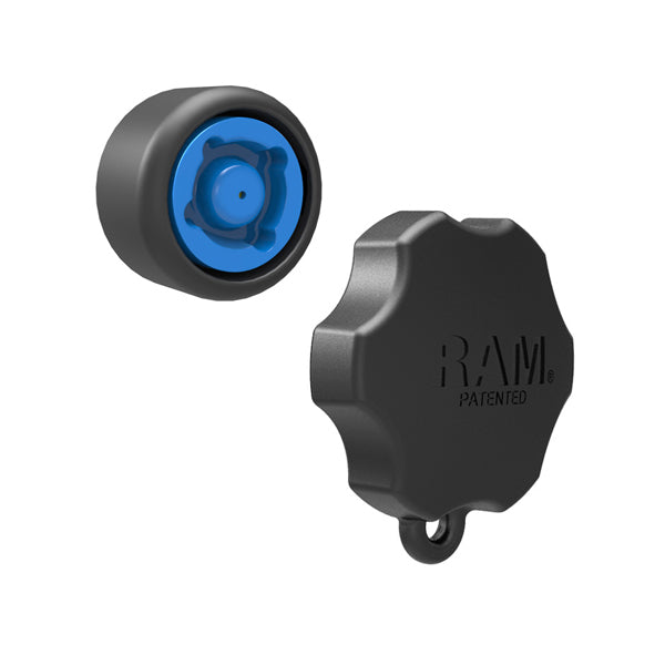 4-Pack RAM® Pin Lock™ Security Knobs with Key for RAM Swing Arms (RAP S KNOB6 4U) - Heavy Duty Replacement Parts for Truck, Van & RV Accessories