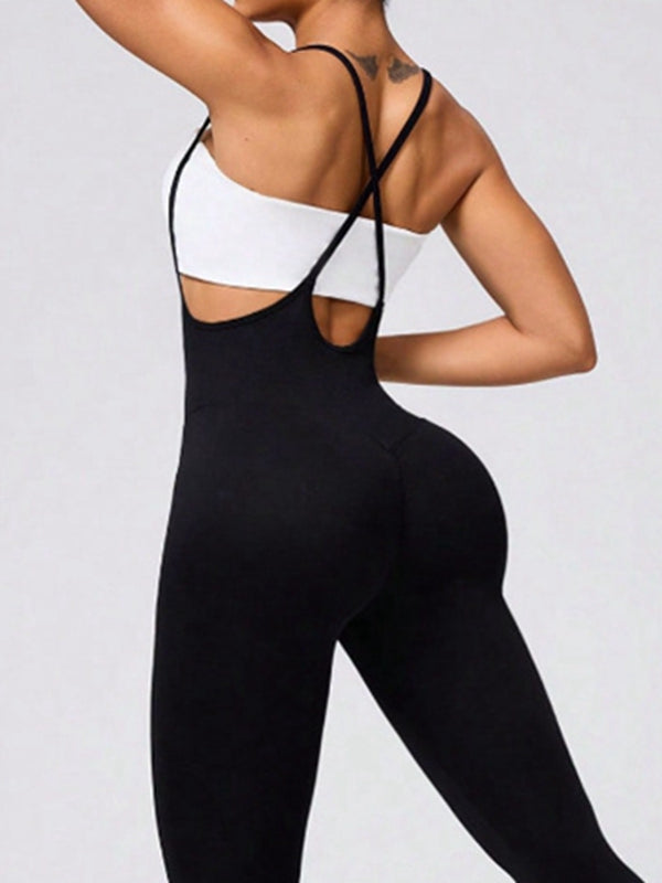 ZASUWA Women's Fashion Suspender Strap Jumpsuit - Stylish One Piece Romper for Casual Outings, Date Nights & Club Wear