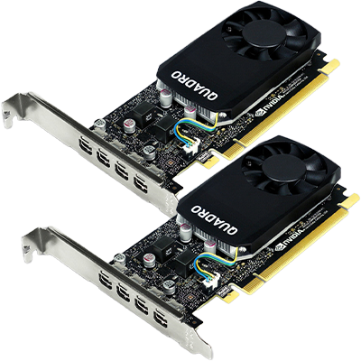 NVIDIA Quadro P620 2GB GDDR5 Professional Graphics Card - Dual GPU Setup for 8 Monitors - Ideal for Multi-Display Workstations, CAD Design, Video Editing & Financial Trading