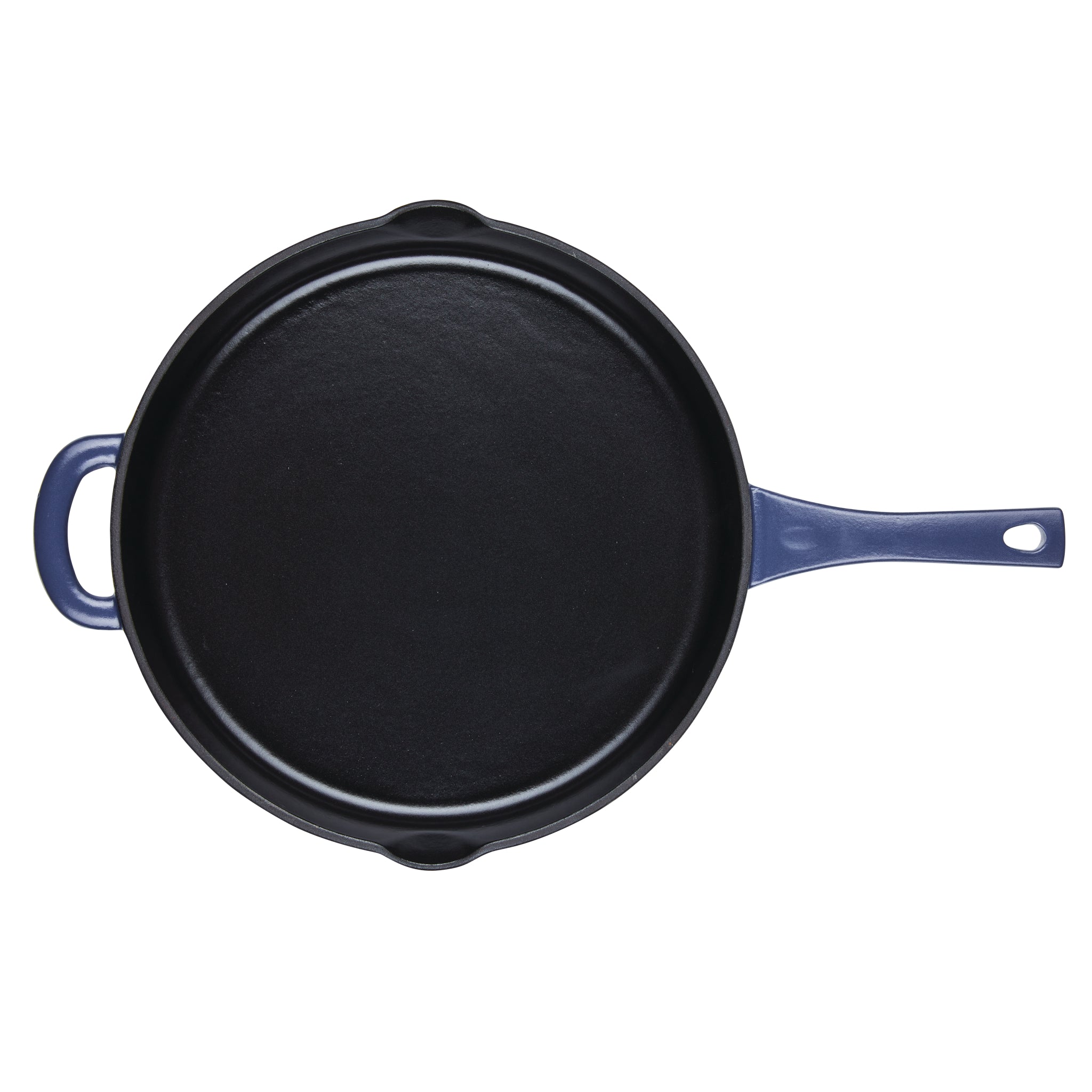 Premium 12 Inch Enameled Cast Iron Skillet with Helper Handle & Pour Spouts - Perfect for Searing, Baking & Stovetop to Oven Cooking