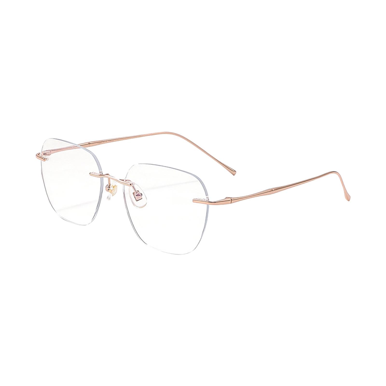 Fenteer Stylish Rimless Glasses for Men & Women - Lightweight Fashion Eyewear for Festivals, Parties, Vacations & Daily Wear - Perfect for Reading, Driving and Outdoor Activities