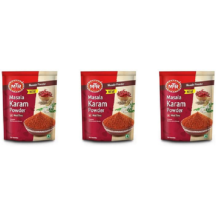 Pack of 3 - MTR Masala Karam Powder - 200g Each | Authentic Indian Spice Blend for Curry, Biryani & Tandoori Cooking | Perfect for Home Chefs & Indian Cuisine Lovers