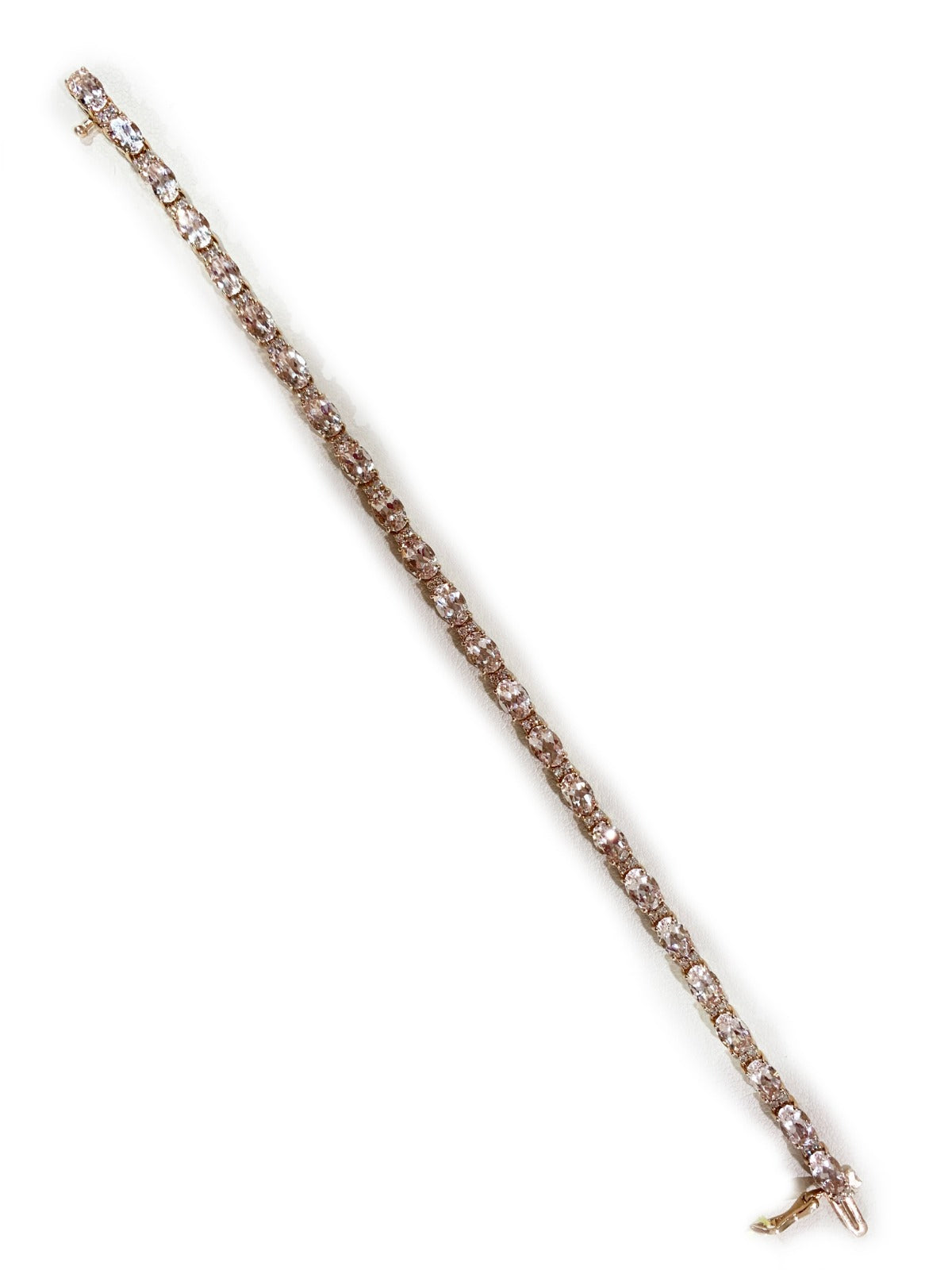 14K Rose Gold Morganite Bracelet for Women - Dainty & Elegant Jewelry Gift for Her - Perfect for Weddings, Anniversaries & Special Occasions