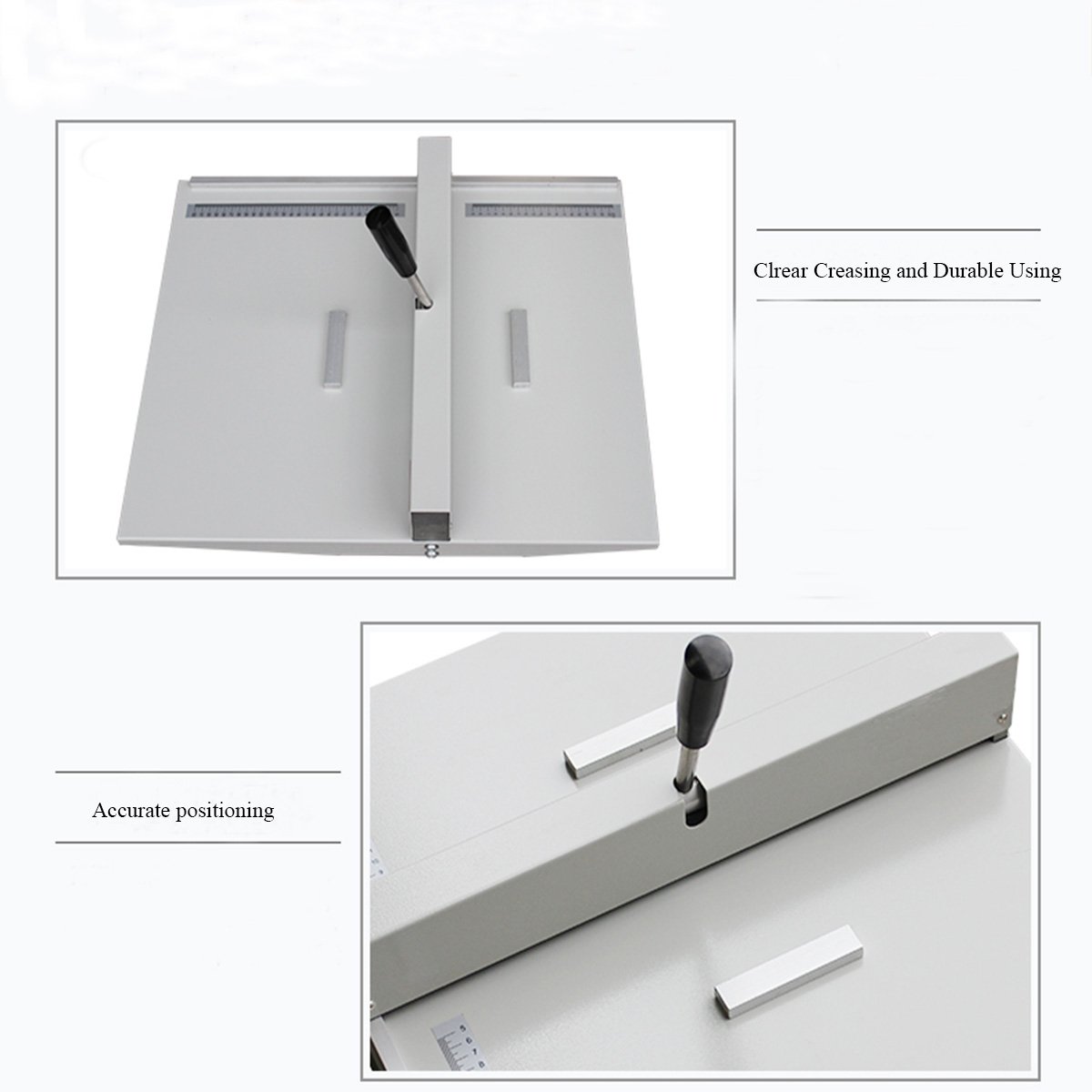 18 Inch Manual Paper Creasing Machine with 2 Magnetic Blocks - Desktop Card Scorer & Paper Folding Tool for Crafting, Invitations, Greeting Cards & DIY Projects