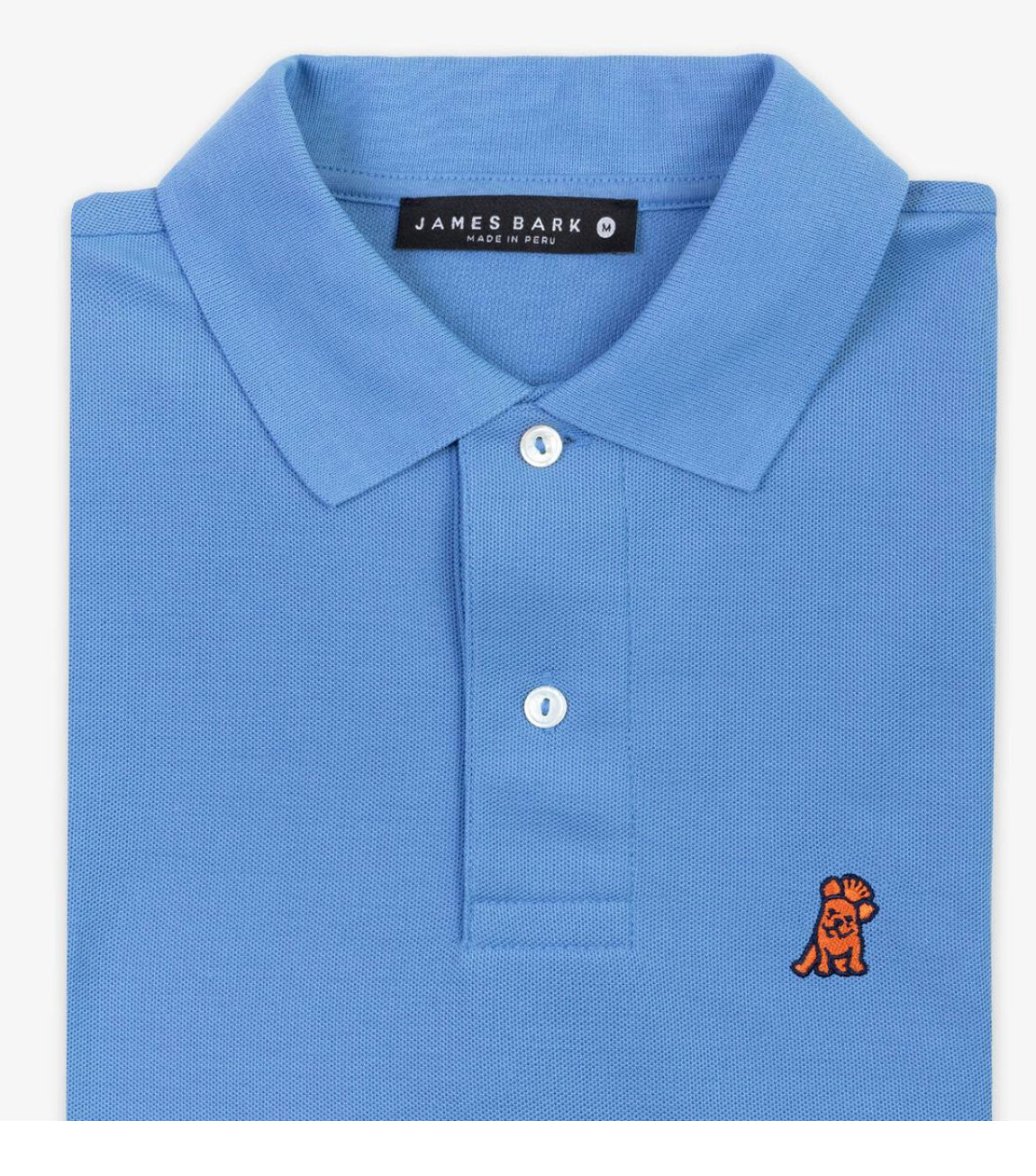 James Bark Men's Lake Blue Regular Fit Polo Shirt - Breathable Cotton Casual Shirt for Work & Outdoor Activities | Orange Bark Collection