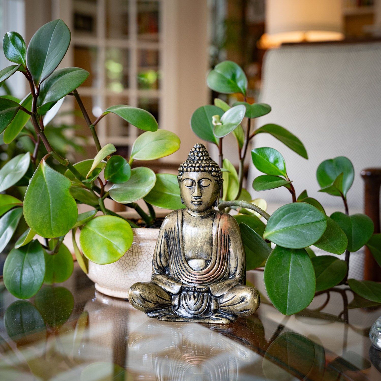 Handcrafted Meditating Buddha Statue - Serene Home Decor for Yoga, Meditation & Zen Spaces - Perfect for Living Room, Office & Garden