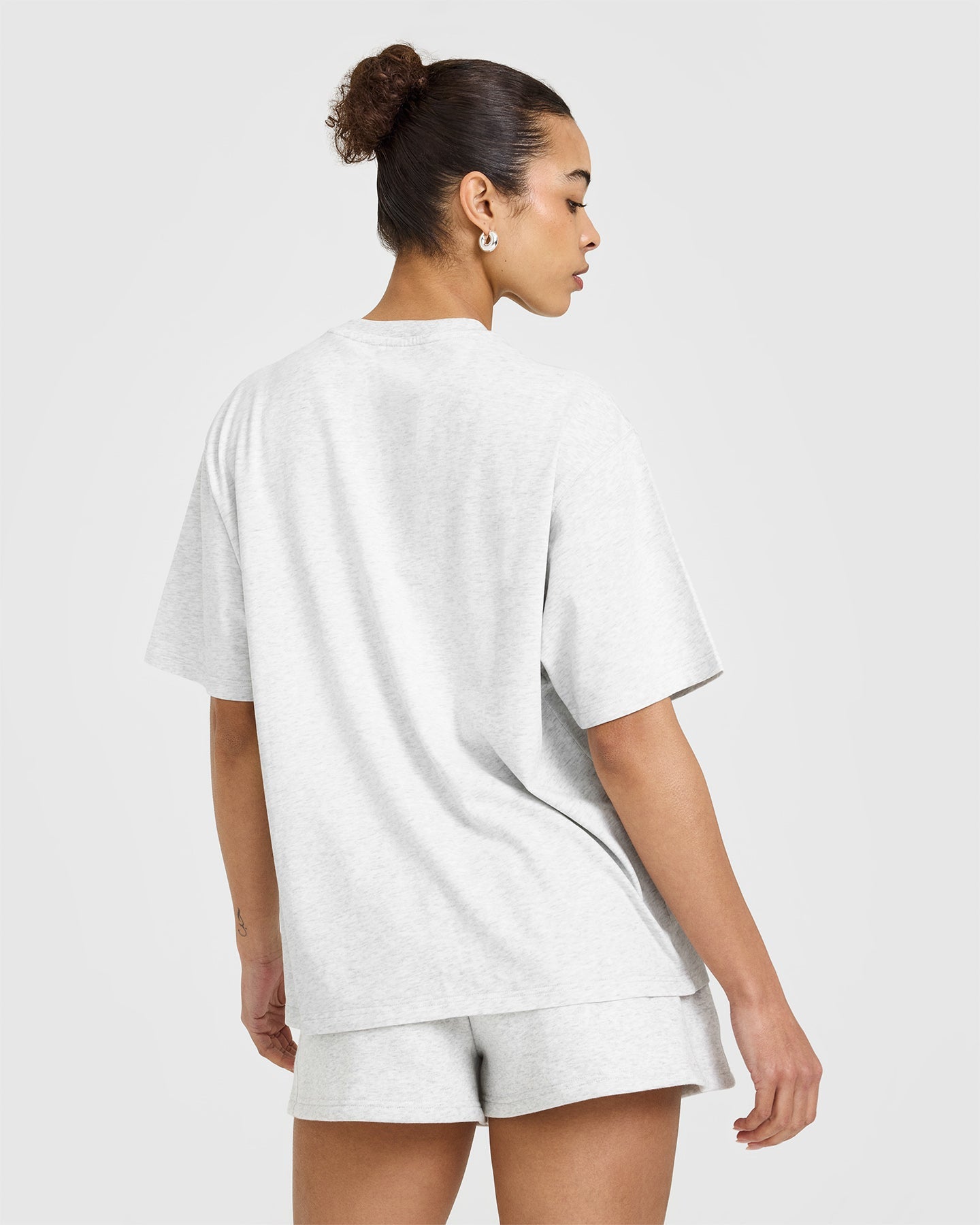 Oner Graphic Washed T-Shirt for Men | Light Grey Marl Cotton Tee | Casual Streetwear & Everyday Comfort