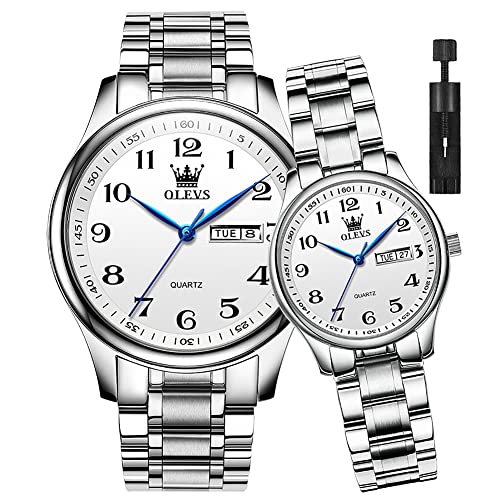silver couple watch
