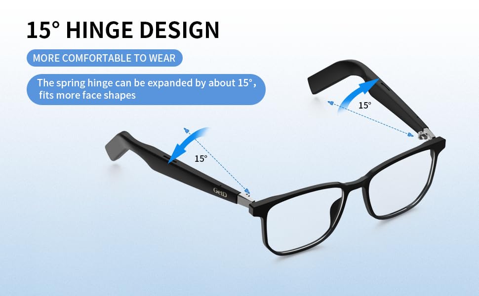 Duoecho Smart Glasses - Wireless Bluetooth AI Translator Glasses with 11H Battery, Anti-Blue Light UV Protection, Built-in Mic & Speakers for Voice Control - Perfect for Gaming, Meetings & Outdoor Activities