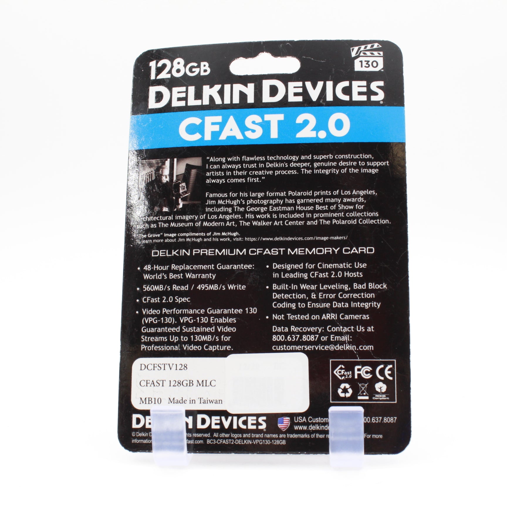 Open Box Excellent Condition Delkin Devices CFast 2.0 Premium 128GB Memory Card - High-Speed Performance for Professional Cameras, 4K Video Recording & Data Storage