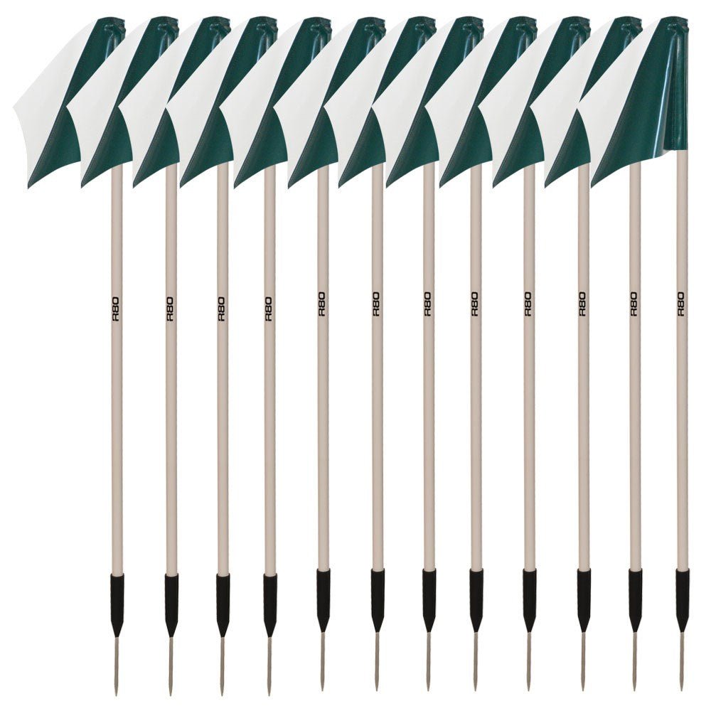Premium Sideline Pole with Custom Club Colors Flag Sets - Perfect for Football, Soccer, and Sports Team Fan Support