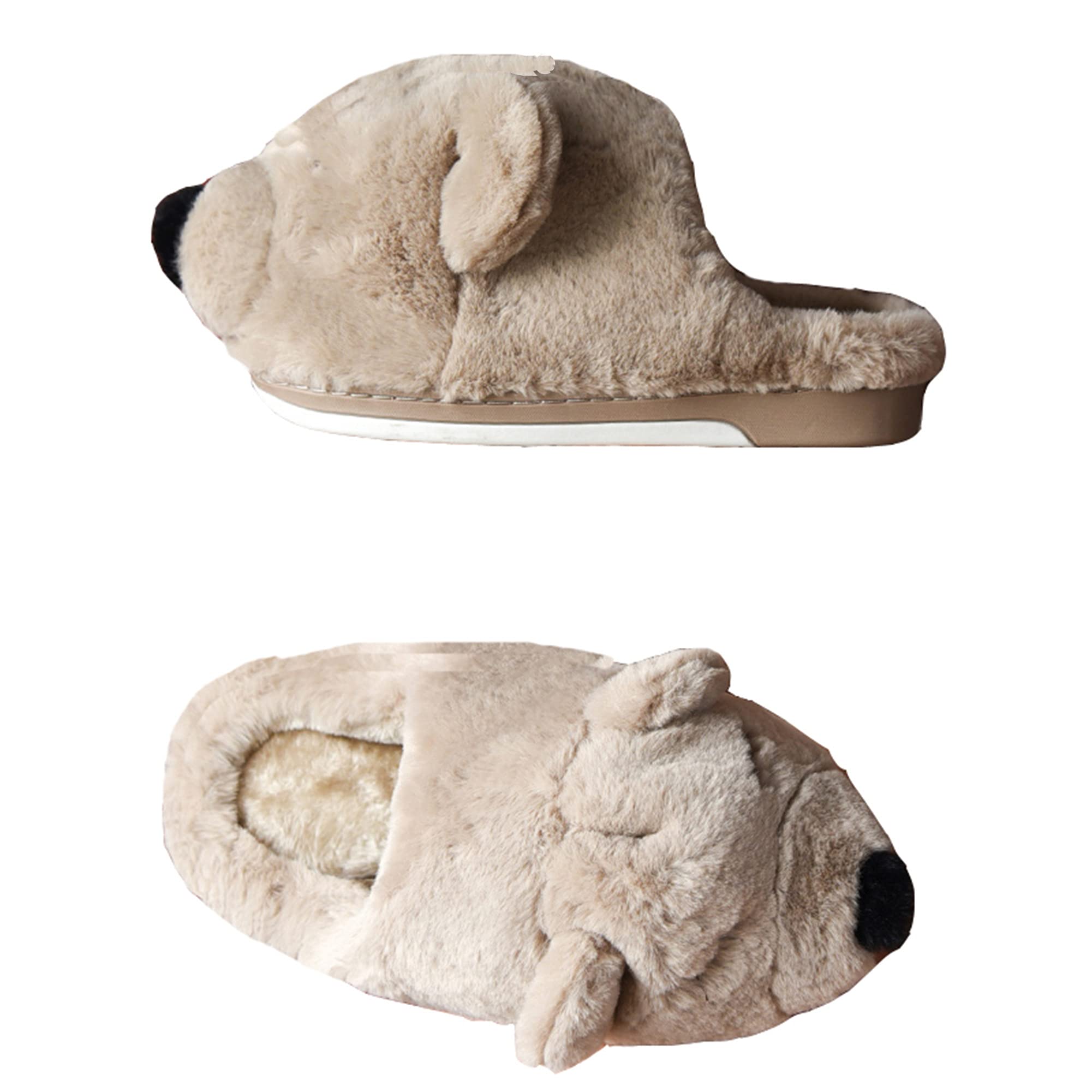 LANFIRE Women's Cute Bear Slippers - Soft Plush Fuzzy Animal House Shoes for Winter Warmth | Cozy Indoor Cotton Slippers for Home, Lounge & Gift Giving