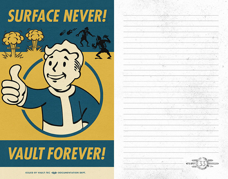 Fallout: The Official Hardcover Journal of Vault 33 - Collectible Notebook for Gaming Fans, Post-Apocalyptic Writing & Roleplaying Scenes