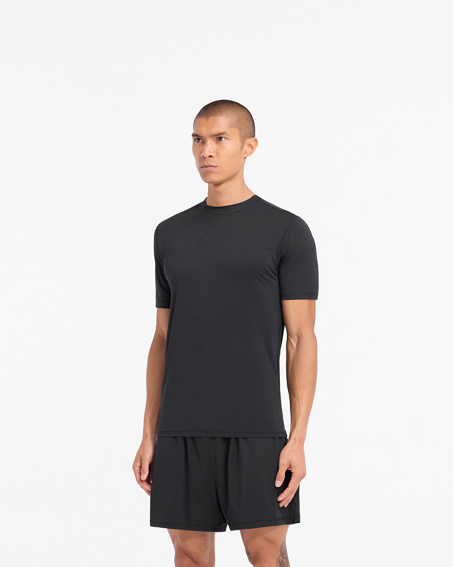 247 DNA Mesh T-Shirt for Men - Breathable & Lightweight Black Performance Tee - Gym, Running & Workout Shirt