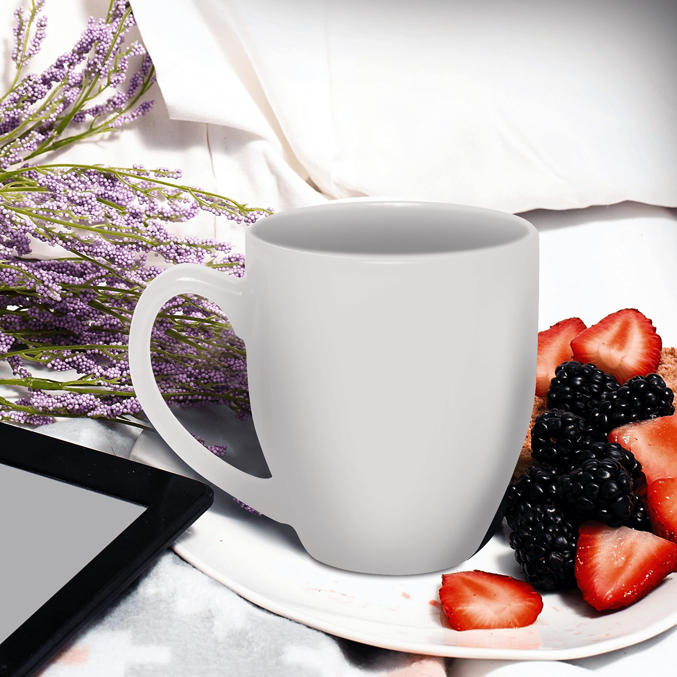 Custom Large 16 oz Coffee Cups - Bulk Pack of 50 White Disposable Cups - Personalized for Coffee, Tea, Espresso, Cappuccino & Hot Cocoa - Perfect for Cafes, Offices, Events & Catering