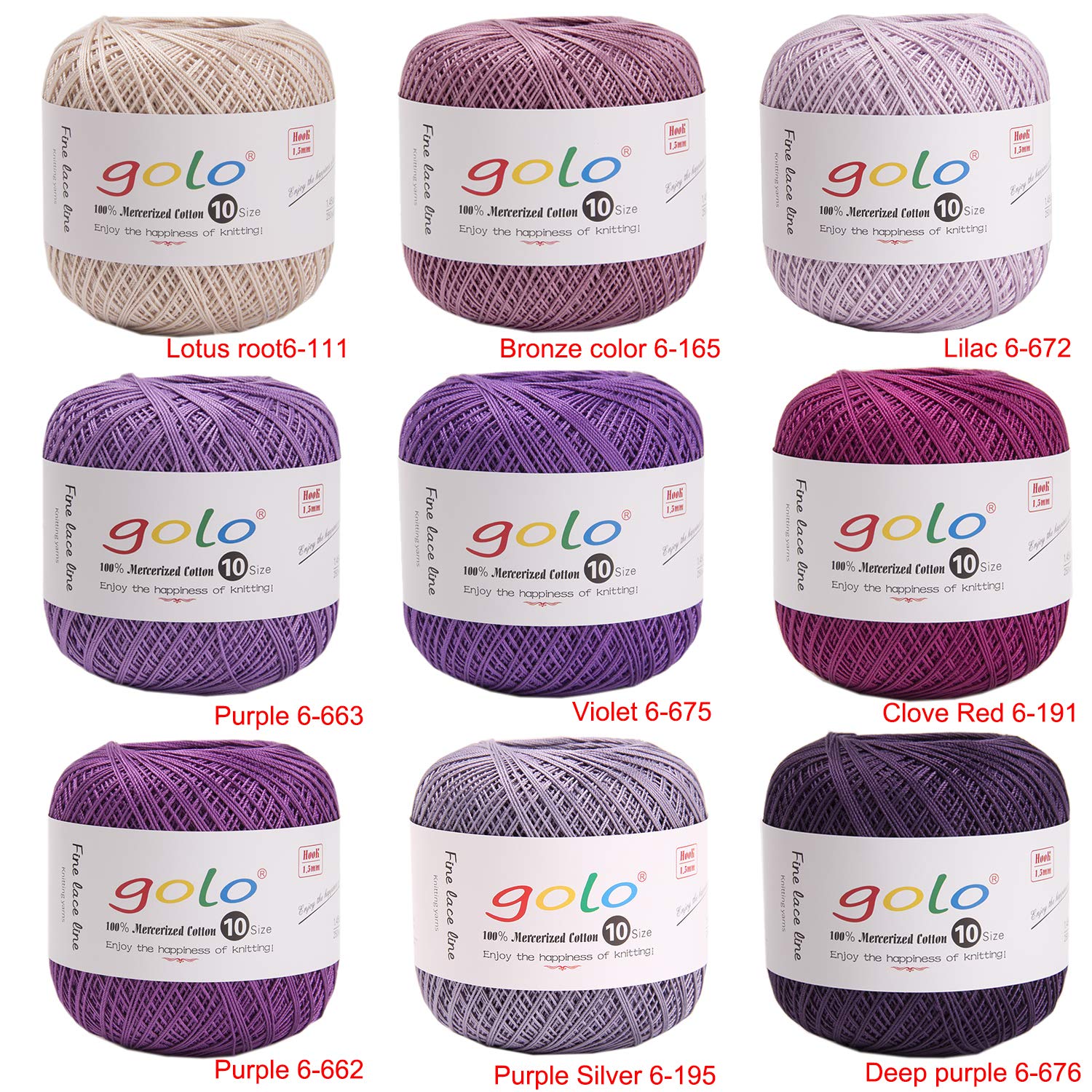 Golo Size 10 Crochet Cotton Yarn - Premium Tatting Lace Thread for Doilies, Table Runners & Handmade Jewelry | Ideal for Crocheting, Knitting & Craft Projects