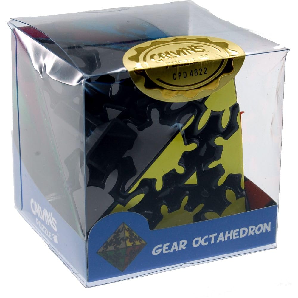 Timur Gear Corner Turning Octahedron Puzzle - Black Body 3D Brain Teaser for Adults & Kids - Perfect for Stress Relief, Office Desk Toy, and STEM Learning Activities