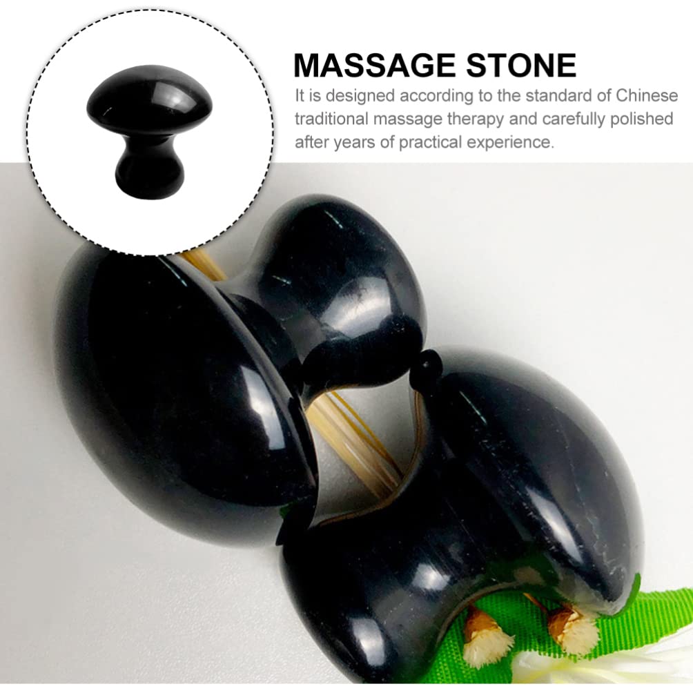 Natural Massage Stone Set - Smooth Gua Sha & Mushroom Shaped Facial Massager for Skin Care & Body Relaxation | Perfect for Spa, Beauty Routine & Self-Care at Home