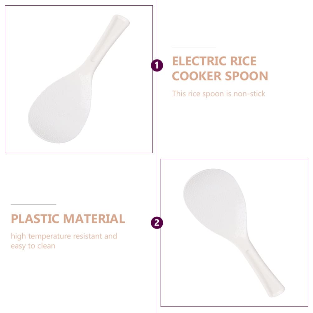 Zerodeko 4-Piece Non-Stick Rice Cooker Spoon Set - Durable Kitchen Utensils for Rice Scooping, Serving & Cooking - Perfect for Home, Restaurant & Meal Prep - BPA-Free Rice Paddles & Spatulas for Easy Rice Removal & Stirring