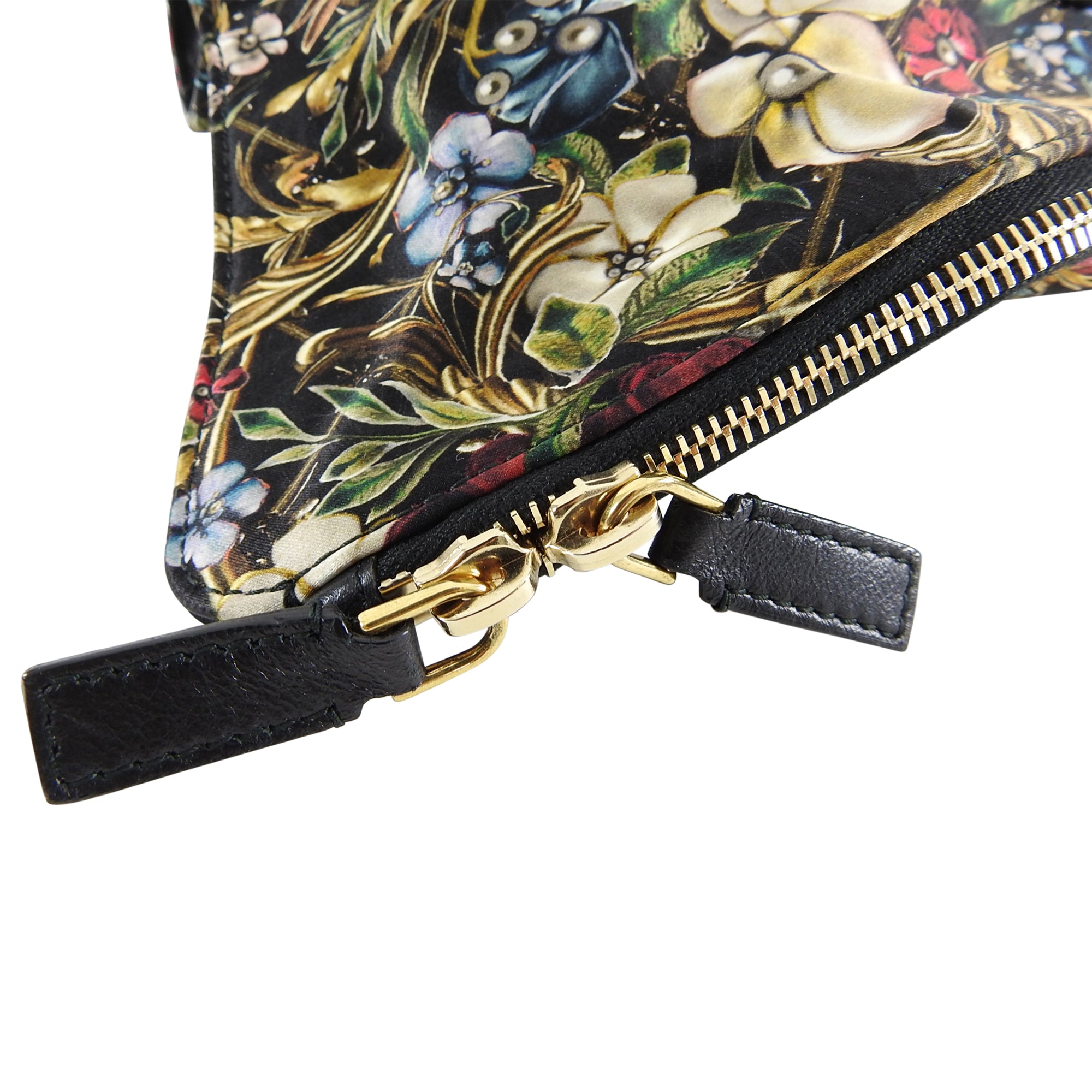 Alexander McQueen Floral Pearl Embellished Clutch Bag for Women - Elegant Evening Party & Wedding Accessory