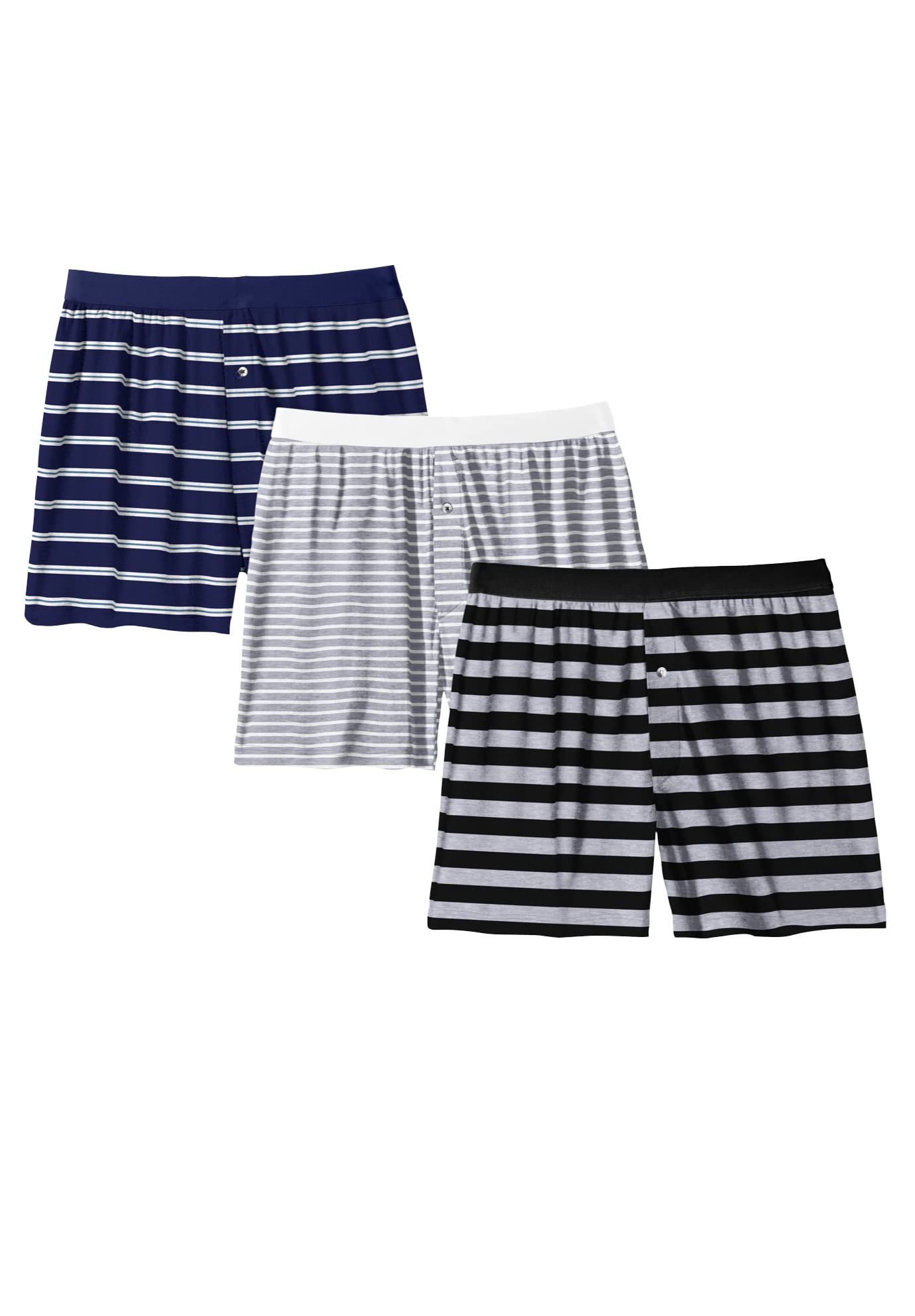 KingSize Men's Big & Tall Cotton Boxer Briefs 6-Pack - Soft Breathable Underwear for Plus Size Men - Perfect for Everyday Wear, Workout & Lounge