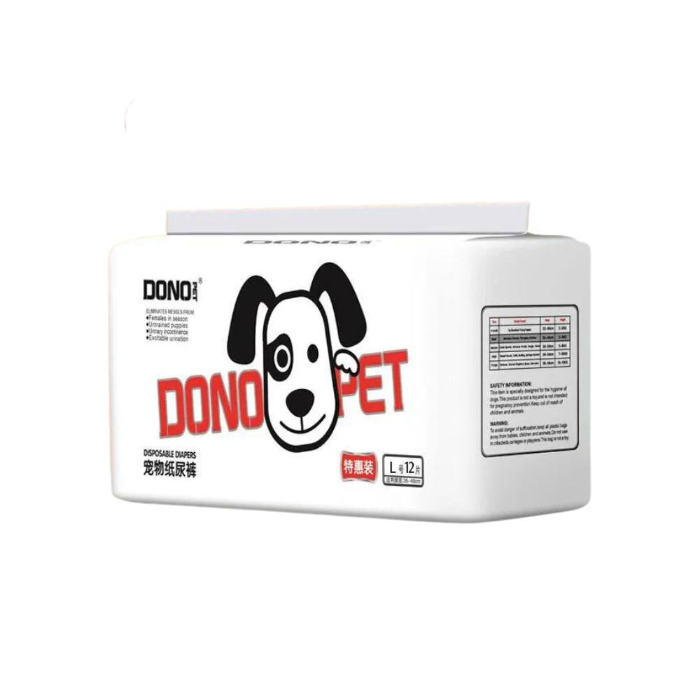 **Dono Pet Disposable Puppy Diapers for Male & Female Dogs - Absorbent & Leak-Proof - Perfect for House Training, Travel & Incontinence Care**
