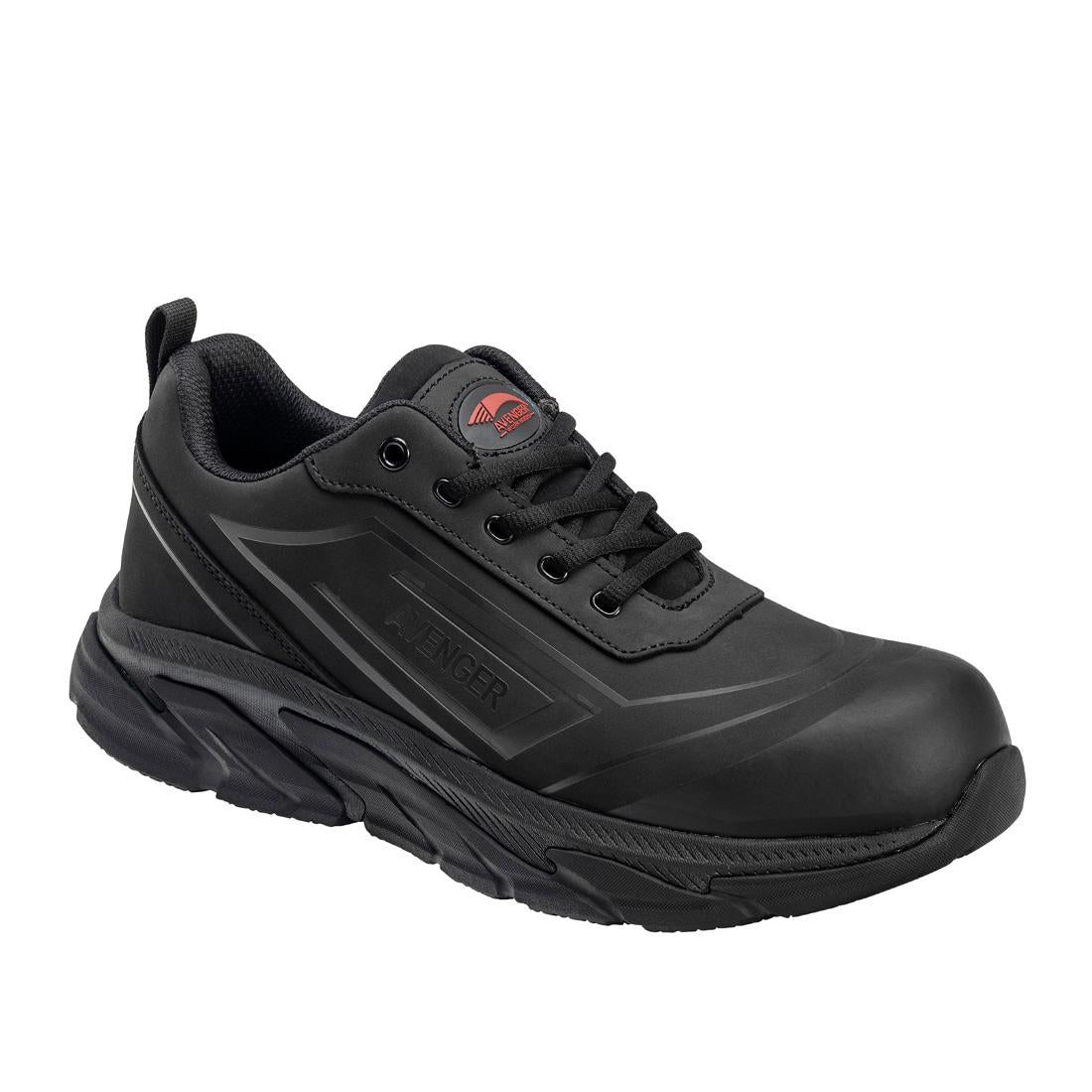 K4 Aluminum Toe Work Shoes for Men - Black Safety Boots with Steel Shank & Slip Resistance - Perfect for Construction, Warehouse & Industrial Work