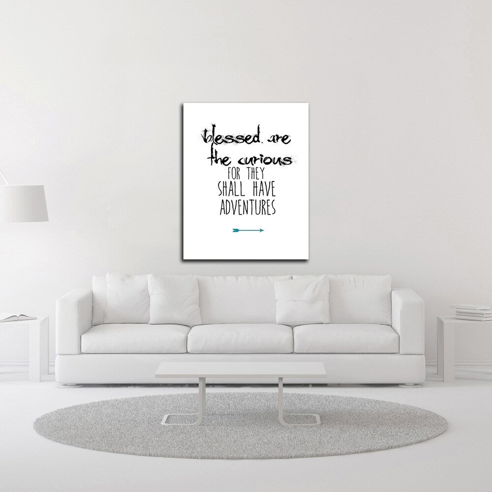 Blessed Are the Curious by Jan Weiss - Premium Canvas Wall Art Print - Ready to Hang - Perfect for Living Room, Bedroom & Office Decor