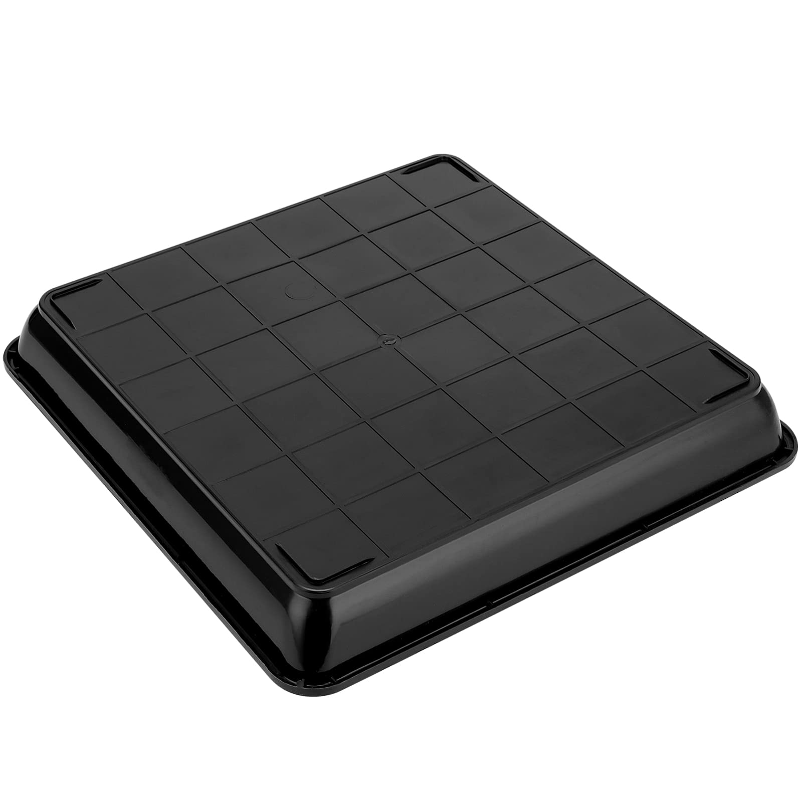 JOIKIT 15 Pack 7x7 Inch Black Plastic Plant Saucers - Square Drip Trays for Indoor & Outdoor Flower Pots (1 Inch Deep) | Perfect for Drainage Protection Under Potted Plants on Decks, Patios and Windowsills