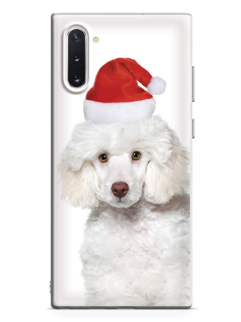 Inspired Cases - Premium 3D Textured Protective Phone Case Compatible with Samsung Galaxy Note 10 - Cute Christmas Poodle Design - Perfect Gift for Holidays & Everyday Protection