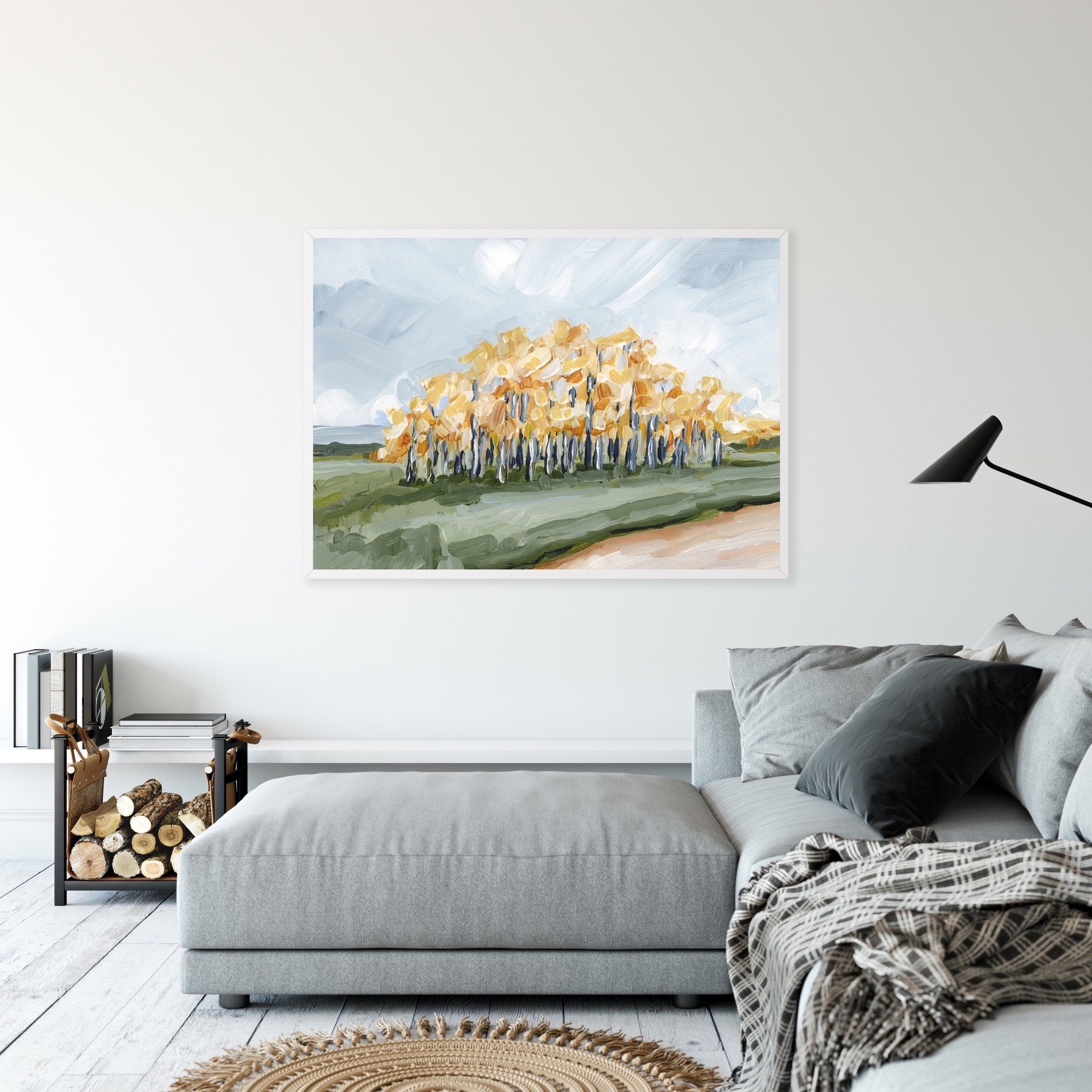 Grove of Gold Art Print - Premium Wall Decor for Living Room, Bedroom & Office - Elegant Nature Landscape Painting for Home & Office Decor