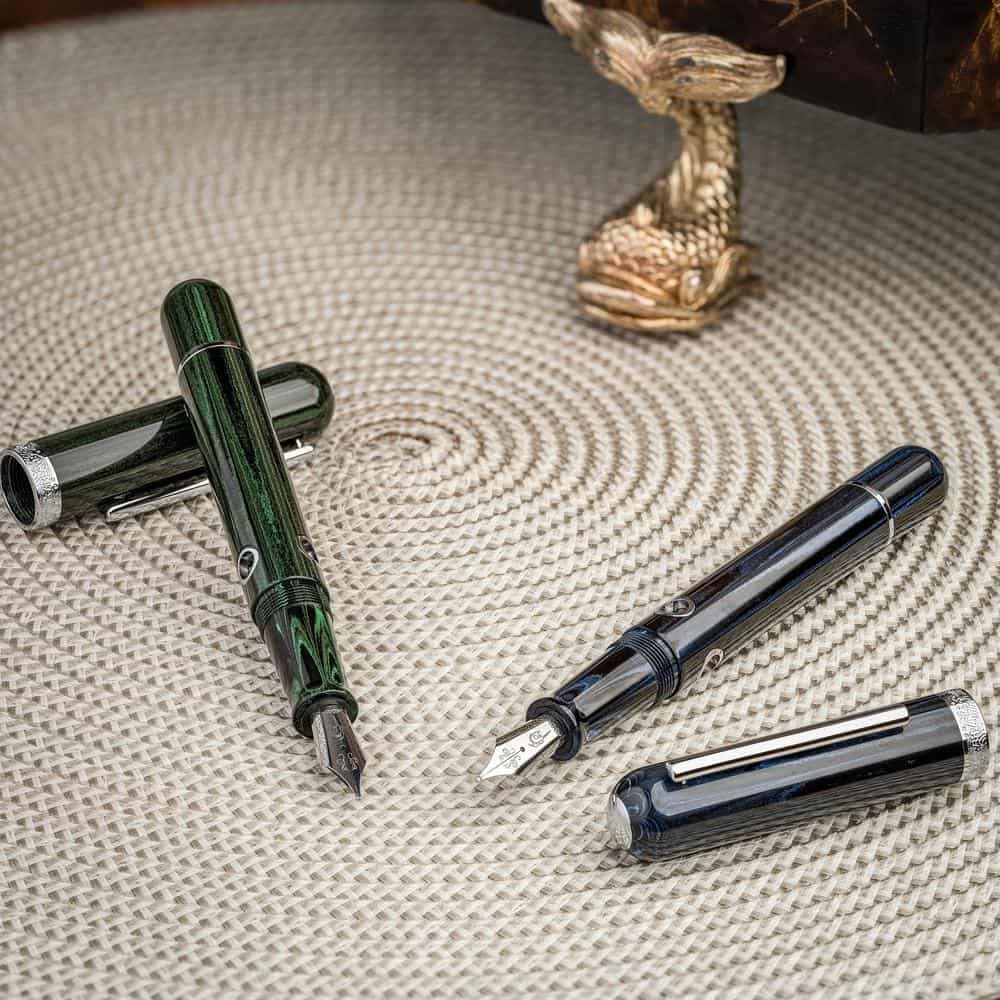 Nahvalur (Narwhal) Nautilus Fountain Pen - Premium Chelonia Green Resin - Perfect for Journaling, Calligraphy & Gift Giving