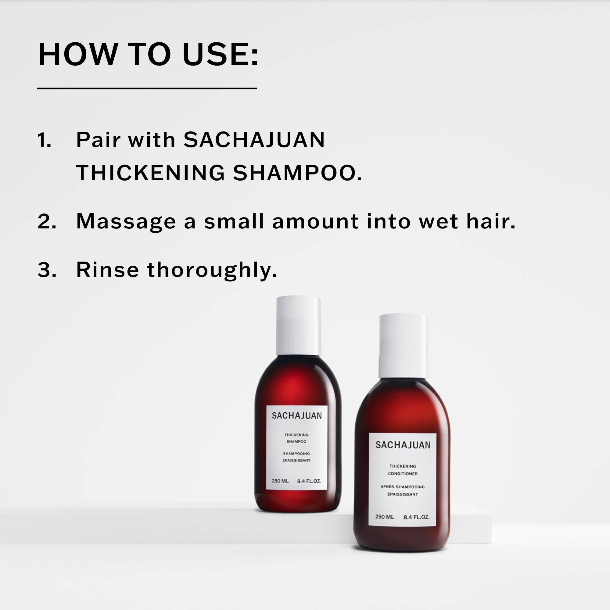 SACHAJUAN Thickening Hair Conditioner for Volume & Shine - Heat & UV Protection, Paraben-Free - Perfect for Fine, Flat Hair & Daily Styling Protection