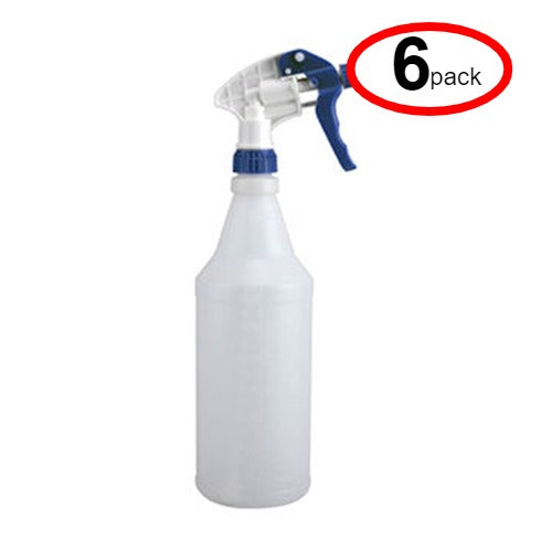 32oz Spray Bottle (6-Pack) - Heavy Duty Plastic Sprayer for Cleaning, Gardening, and DIY Projects - Perfect for Home, Office, and Outdoor Use