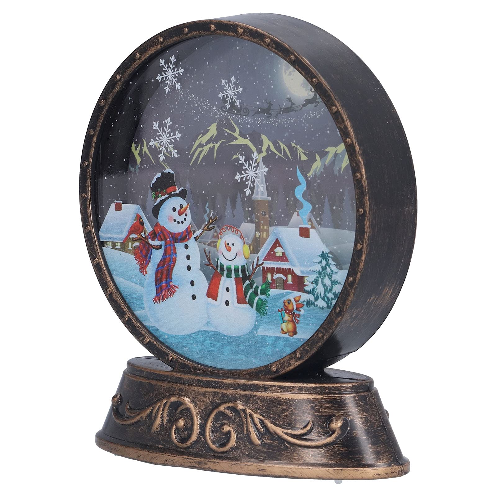 Shanrya Battery-Powered Night Light - Color Gradient Christmas Painting Light for Living Room, Festival & Birthday Decor (Snowman Design) - Perfect for Bedroom, Nursery, Party & Holiday Ambiance